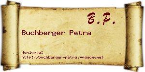 Buchberger Petra névjegykártya