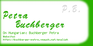 petra buchberger business card